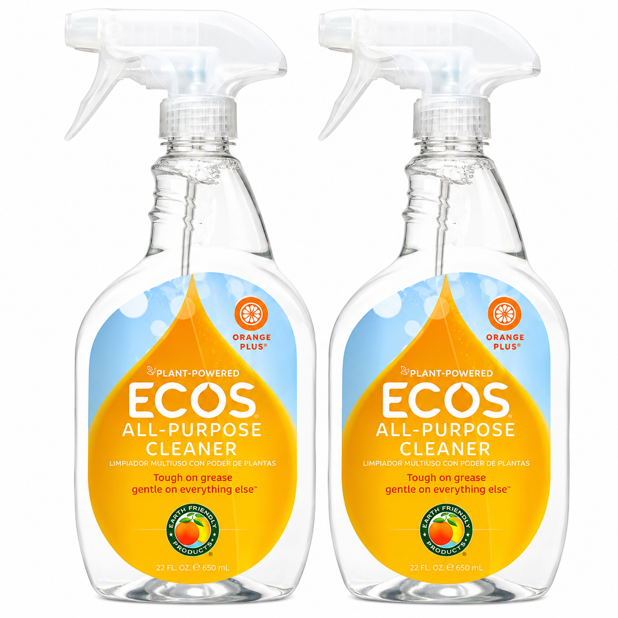 Earth Friendly Products All Purpose Spray Cleaner Orange Scent Multi-Surface Cleaner Plant-Based Formula 22 oz Earth Friendly Products